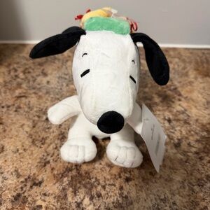 Hallmark SNOOPY PEANUTS 7” Reindeer Plush Toy Christmas